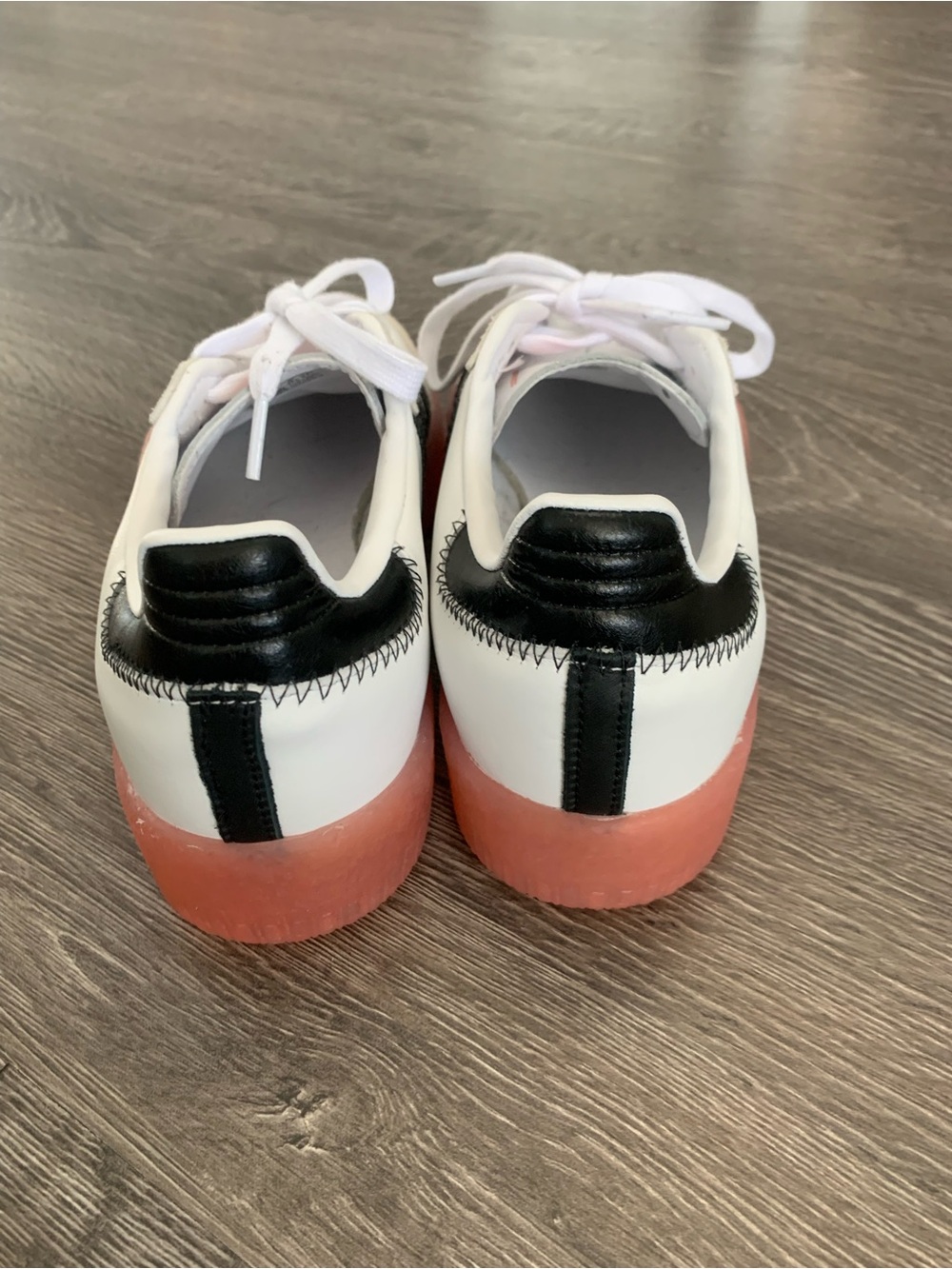 adidas Samba Sneakers in White, Black & Gum - Picture 5 of 8